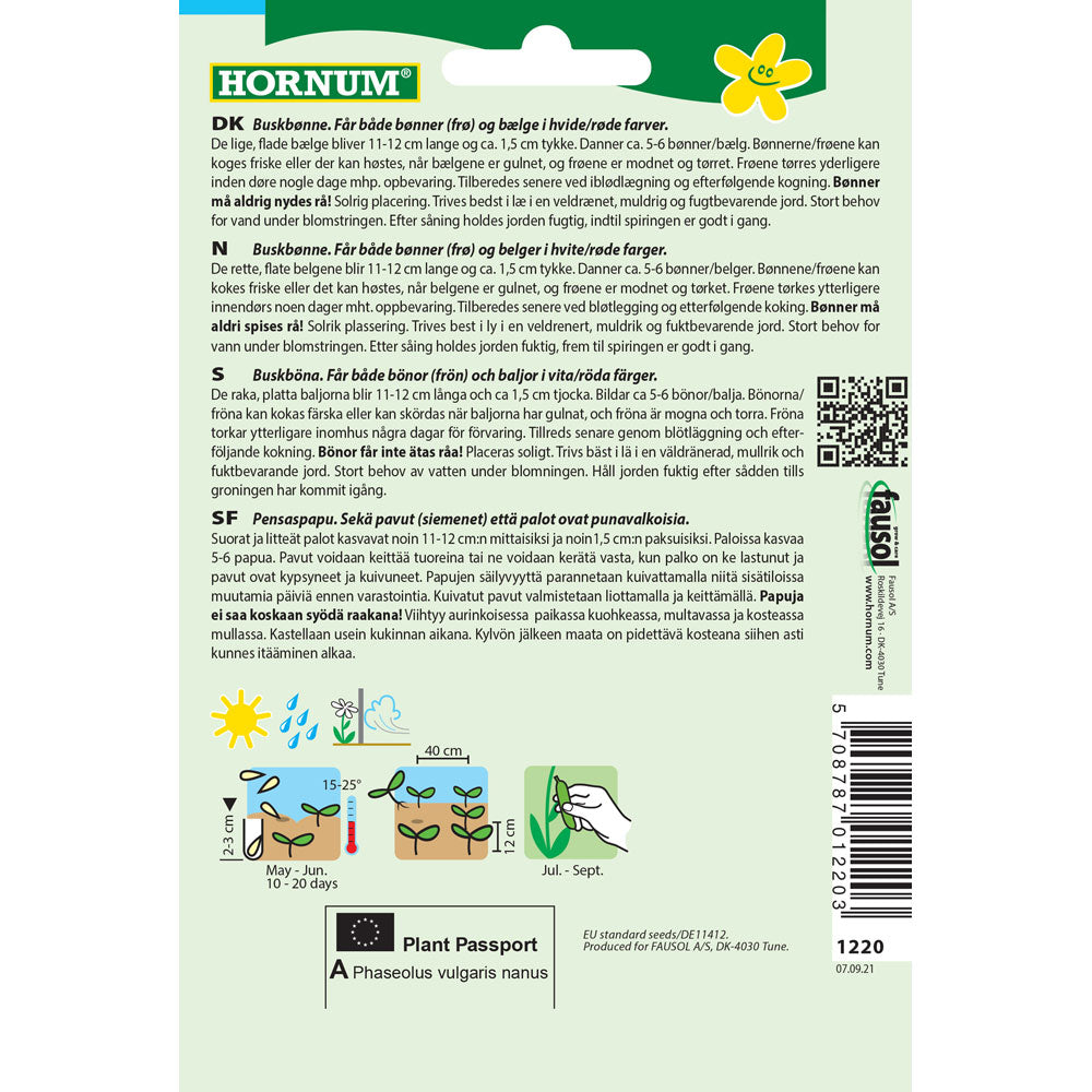 Buskbønne 'Borletto Rosso'