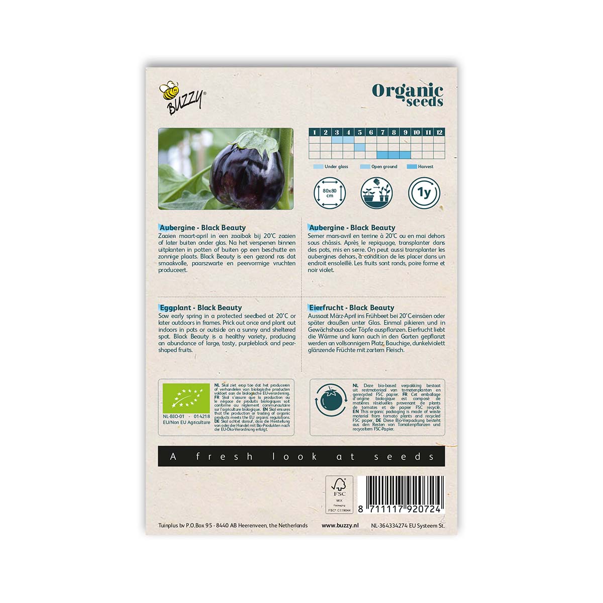 Økologisk Squash frø "Black Beauty"