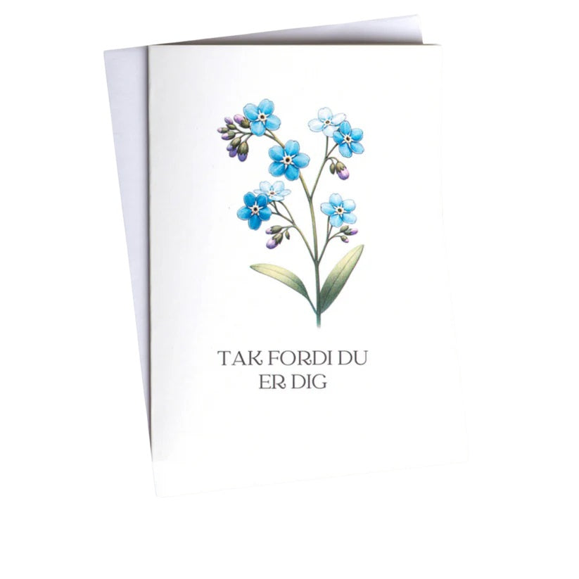 Håndskrevet personlig blomsterhilsen