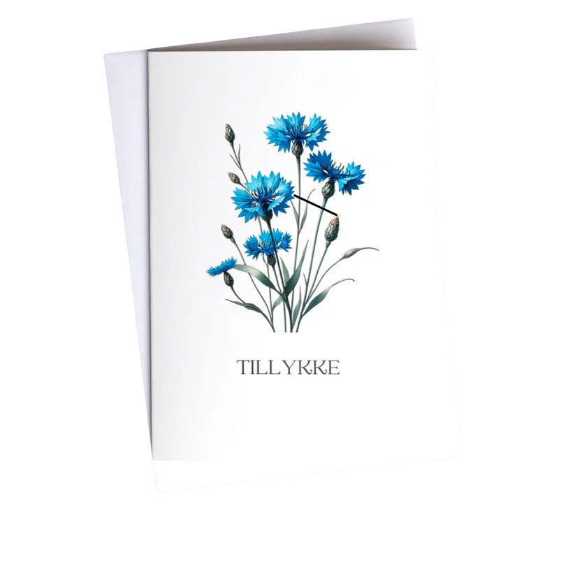 Håndskrevet personlig blomsterhilsen