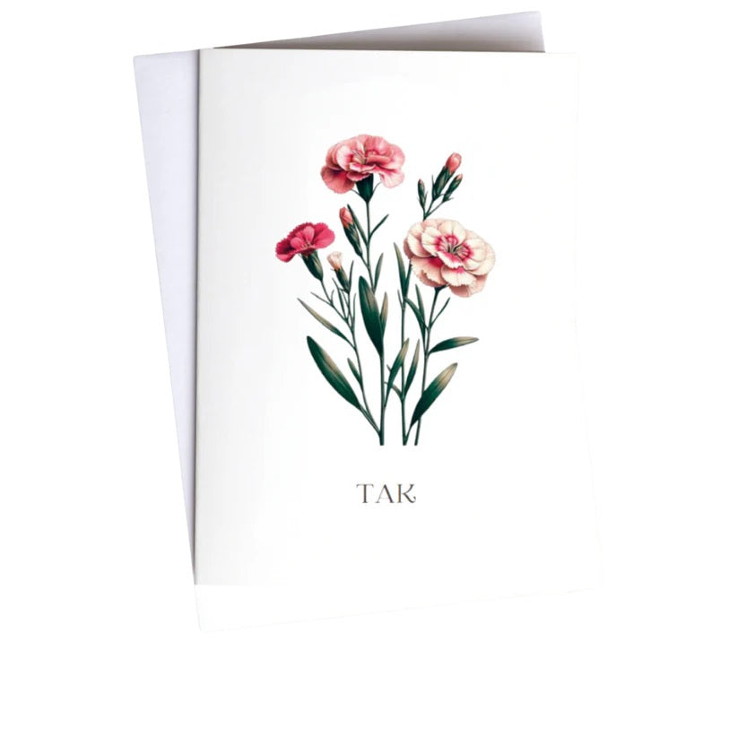 Håndskrevet personlig blomsterhilsen