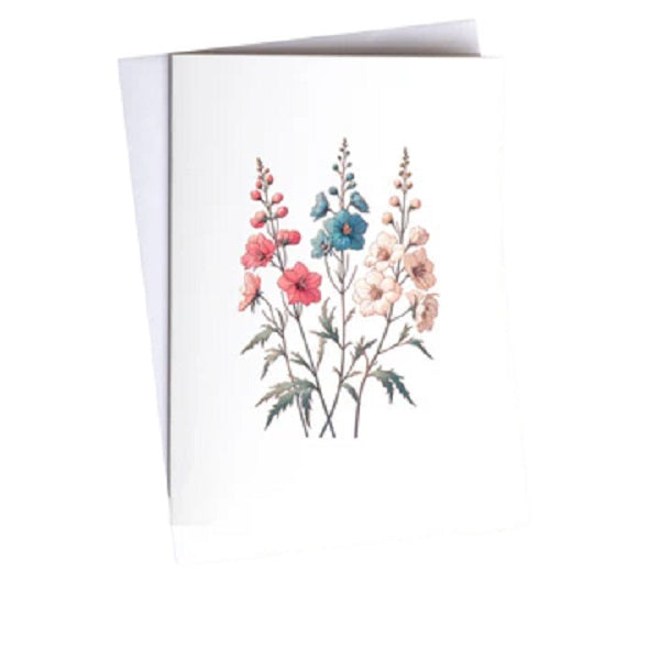 Håndskrevet personlig blomsterhilsen