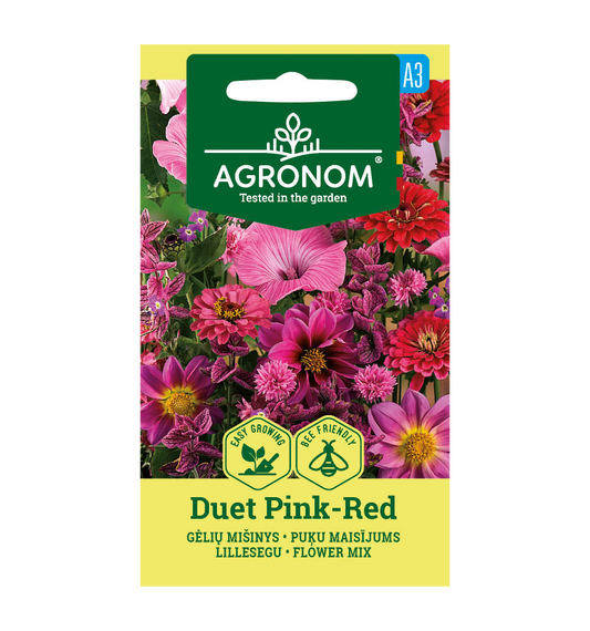 Blomsterblanding 'Duet Pink-Red', 23 sorter