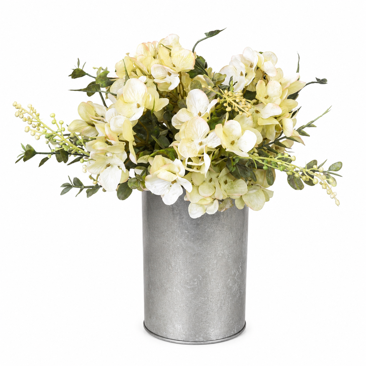 Hortensia Buket i hvid/grøn