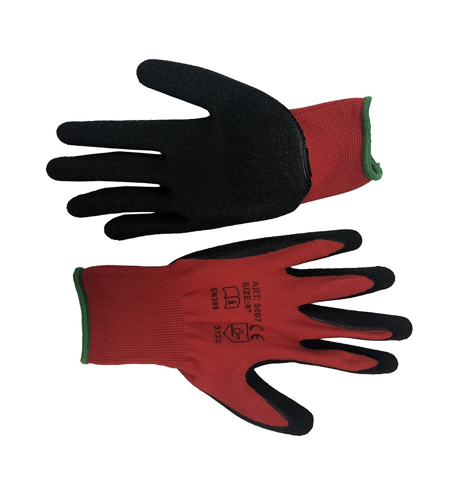 Havehandsker med latex, str. 10