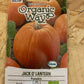 Halloweengræskar 'Jack O'Lantern', Økologisk