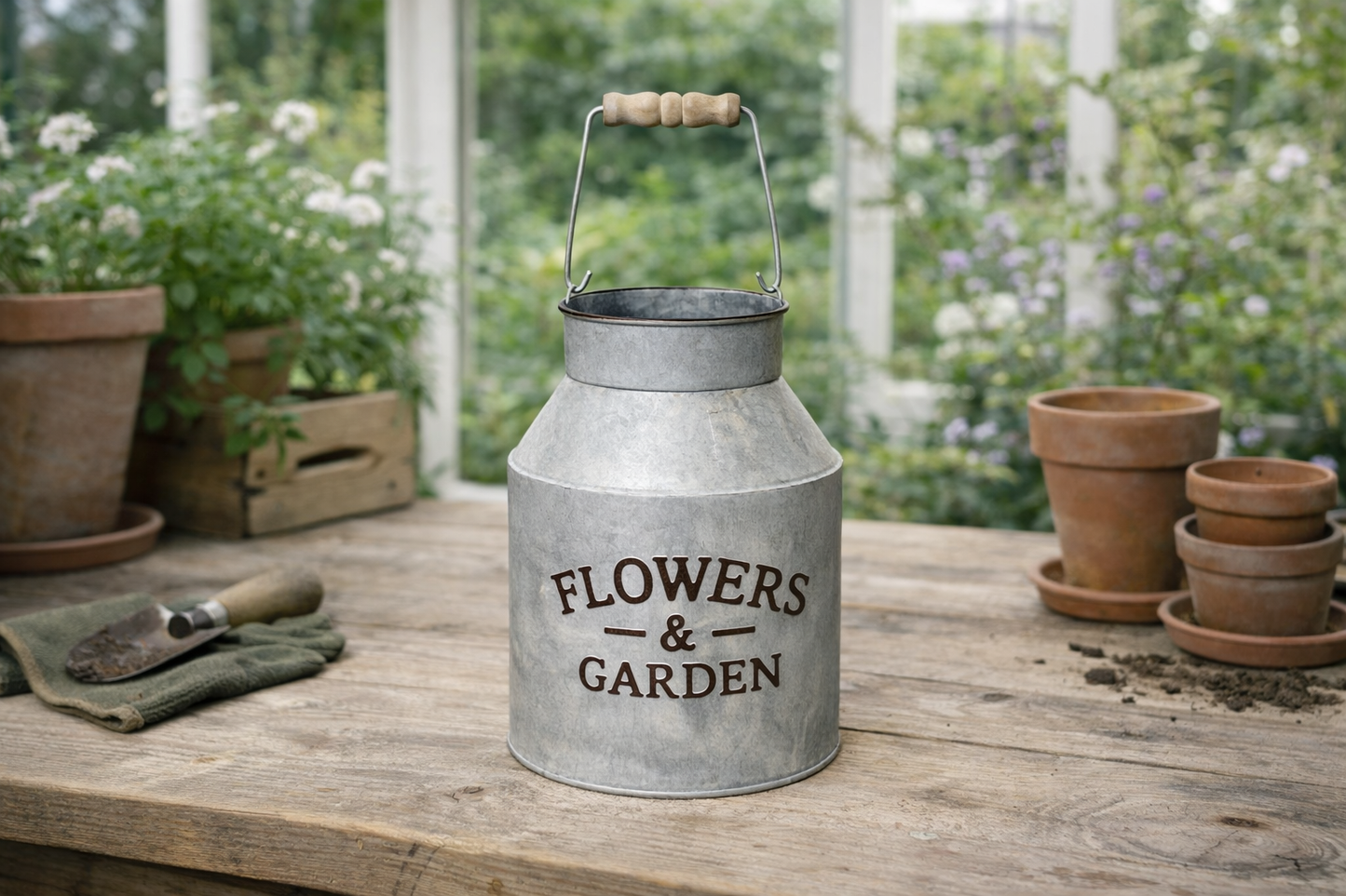 Rustik zinkspand “Flowers & Garden”