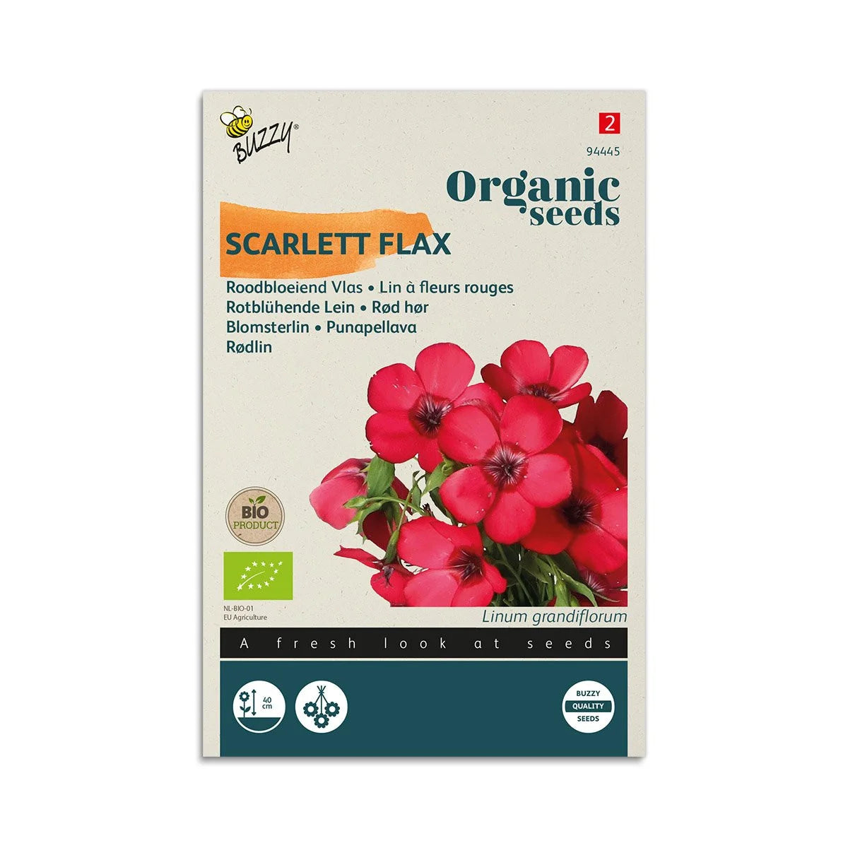 Buzzy® Organic Linum rubrum grandiflorum (BIO)