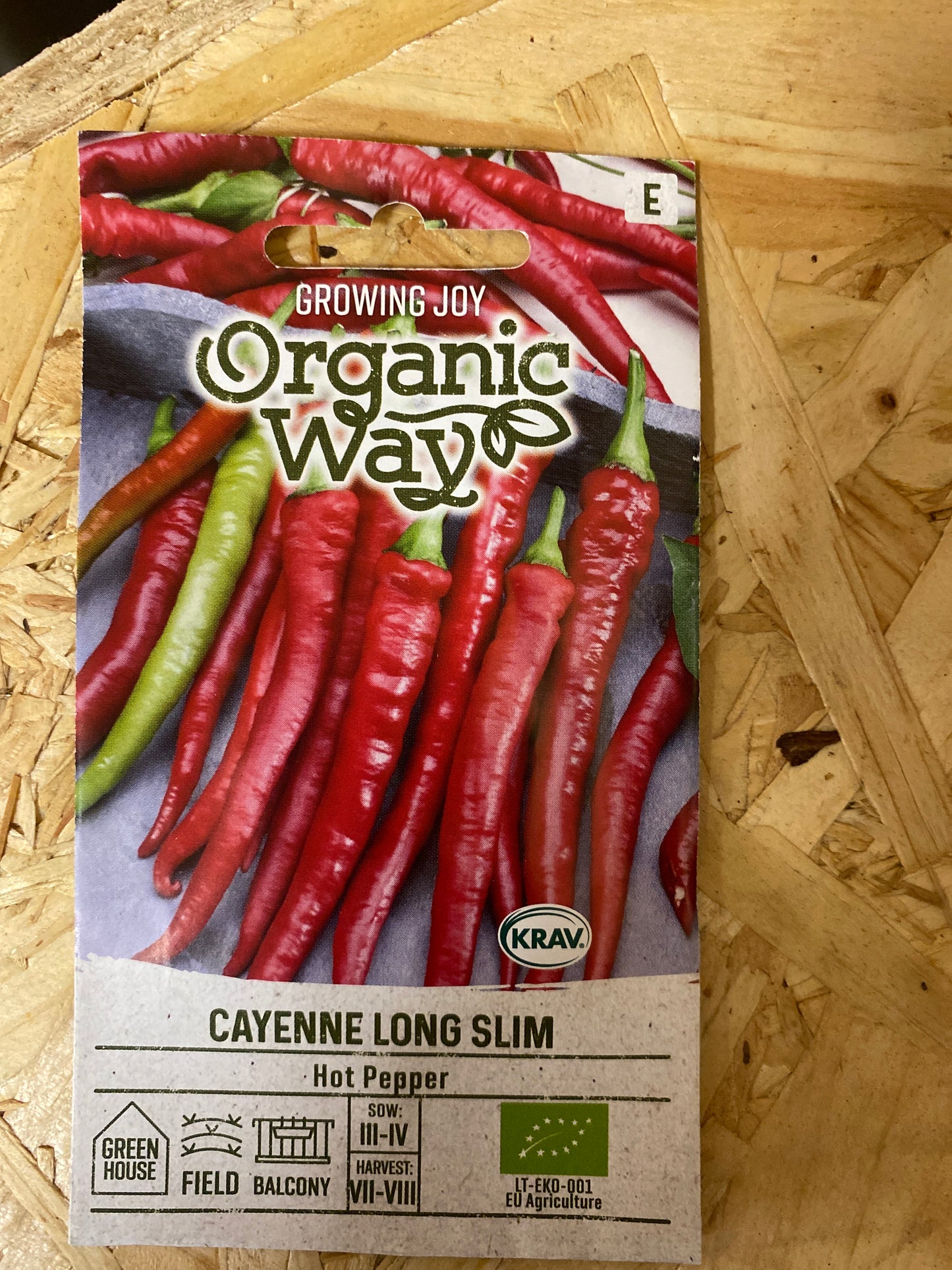 Chilipeber 'Cayenne', Økologisk