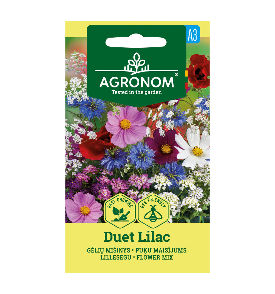 Blomsterblanding 'Duet Lilac', 25 sorter