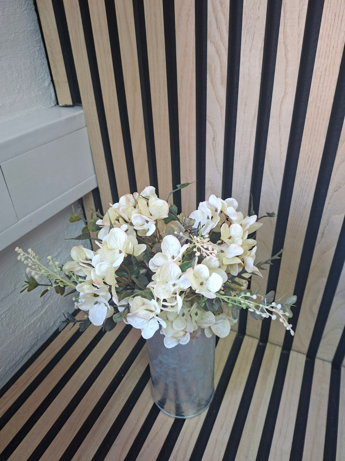 Hortensia Buket i hvid/grøn