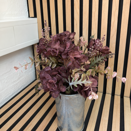 Hortensia Buket i bordeaux/rosa