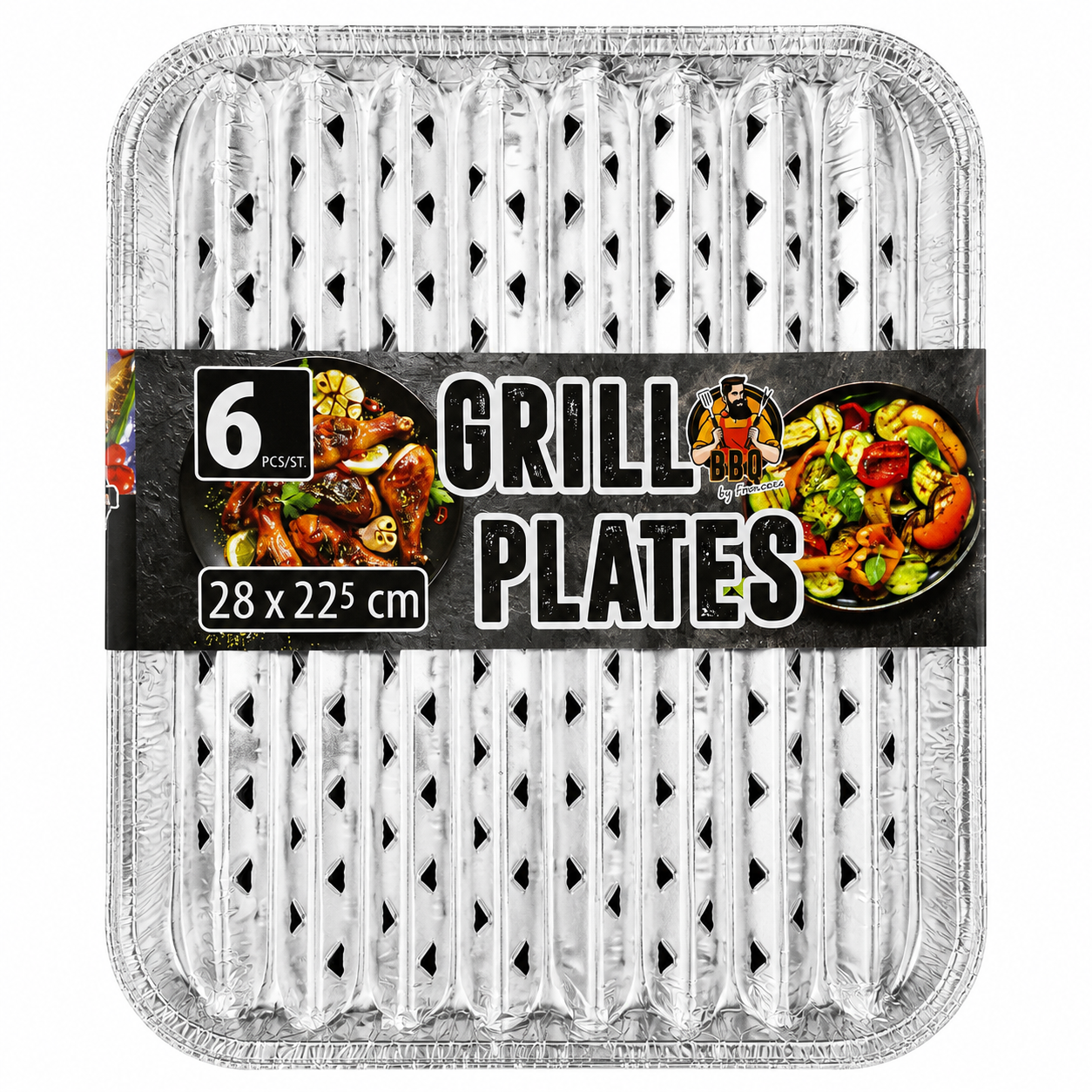 Grillbakker i sæt af 6 stk